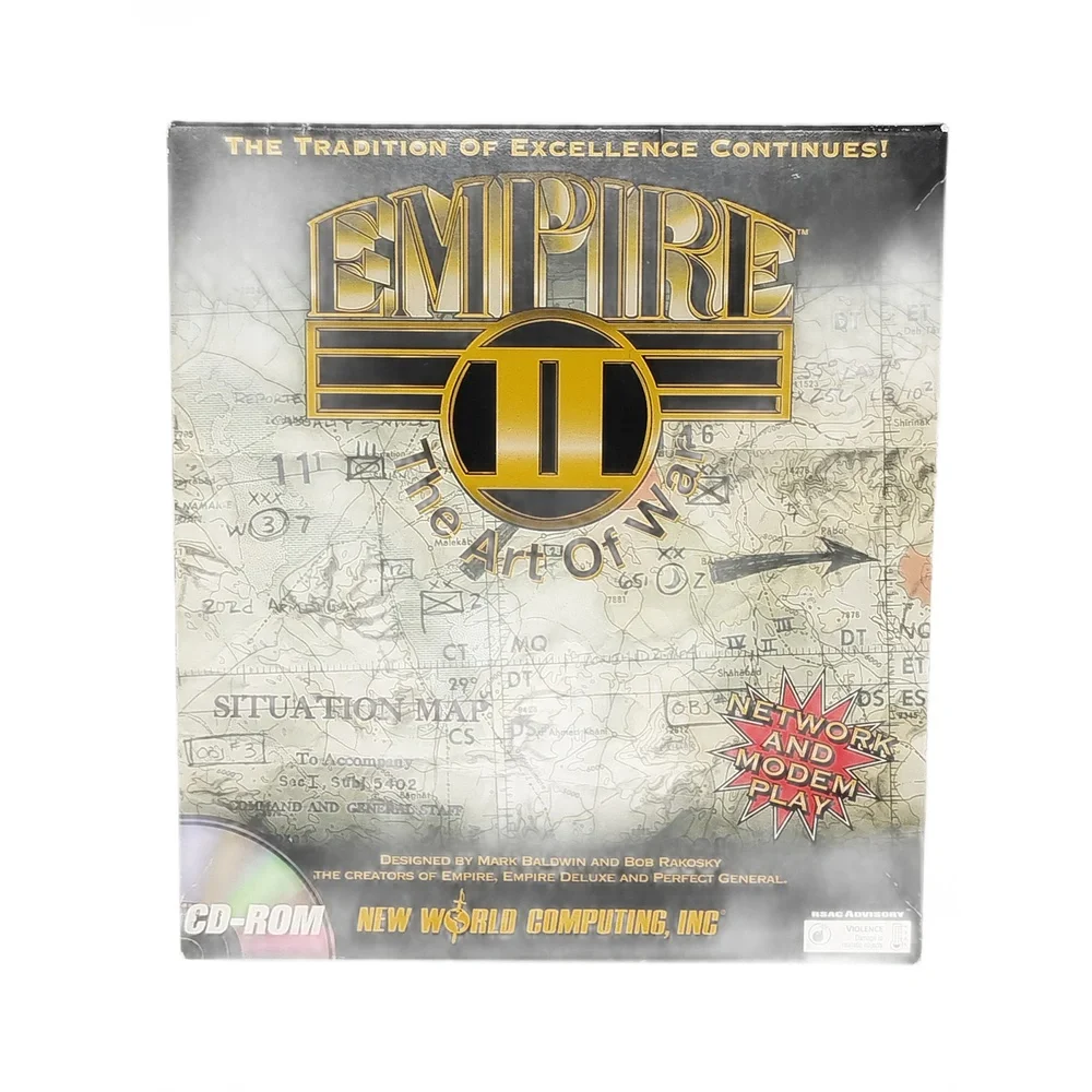 Empire II Art of War New World Computing 1995 PC Strategy Game DOS CD ROM Box
